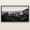 Fishing Fleet, Cape Palliser — black float frame canvas, 200 × 130 cm. New Zealand fine art landscape wall art by Stephen Milner.