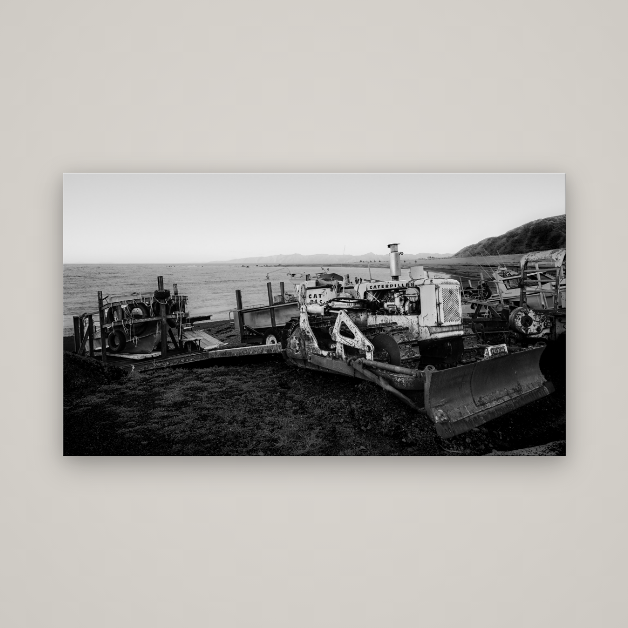 Fishing Fleet, Cape Palliser — No frame, 160×90 cm. New Zealand fine art wall art by Stephen Milner.