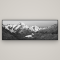 Frozen Highway, Tasman Glacier — Basel Black Matte, 227×80 cm. New Zealand fine art wall art by Stephen Milner.