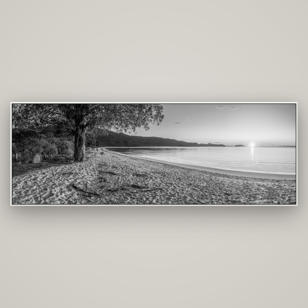 Gateway to Dawn, Abel Tasman — ArtBox White, 198×70 cm. New Zealand fine art wall art by Stephen Milner.
