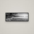 Gateway to Dawn, Abel Tasman — Basel Black, 113×40 cm. New Zealand fine art wall art by Stephen Milner.