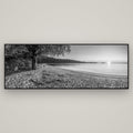 Gateway to Dawn, Abel Tasman — Basel Black, 198×70 cm. New Zealand fine art wall art by Stephen Milner.