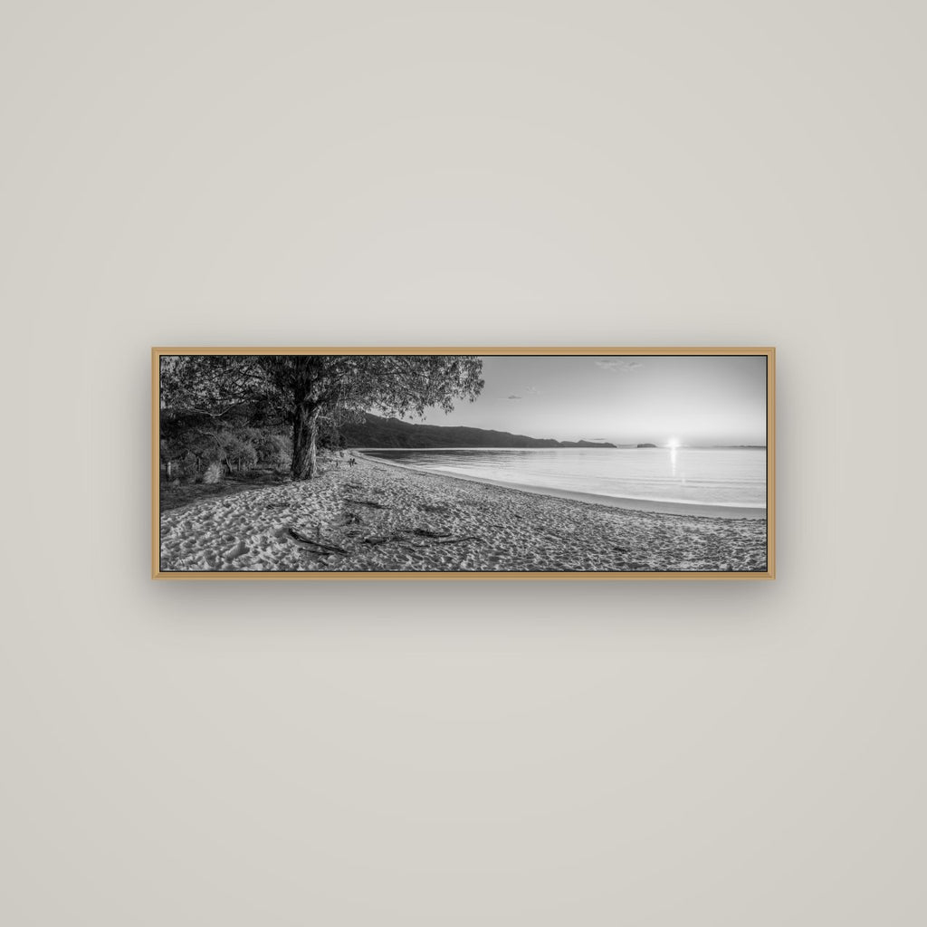 Gateway to Dawn, Abel Tasman, Basel Natural Oak, 113×40 cm. New Zealand fine art wall art by Stephen Milner.