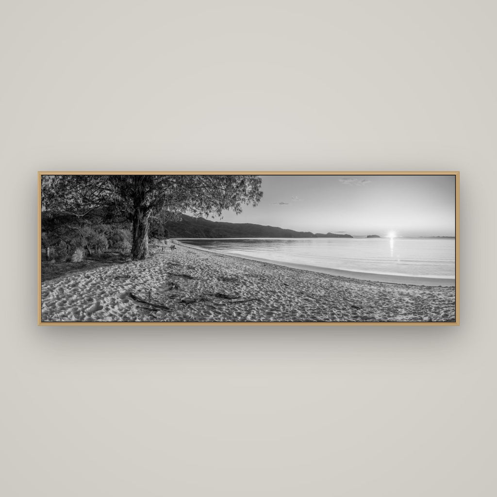 Gateway to Dawn, Abel Tasman, Basel Natural Oak, 170×60 cm. New Zealand fine art wall art by Stephen Milner.