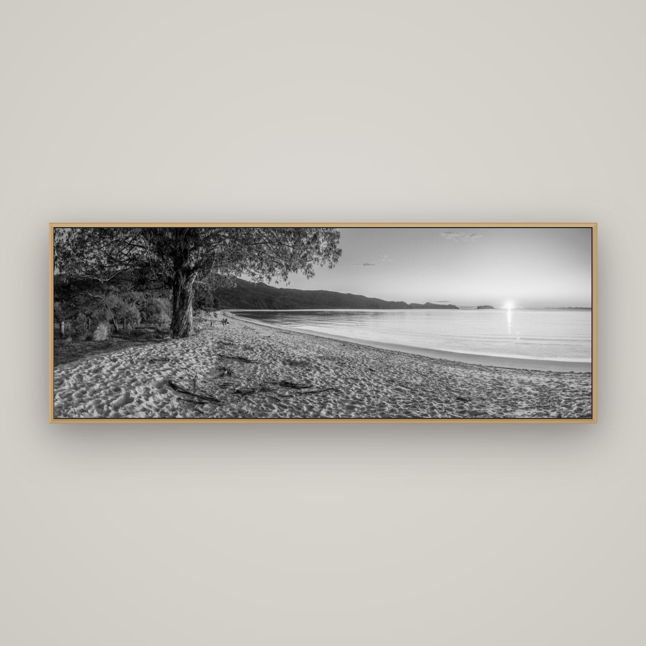 Gateway to Dawn, Abel Tasman, Basel Natural Oak, 170×60 cm. New Zealand fine art wall art by Stephen Milner.