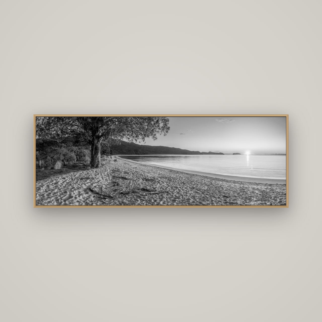 Gateway to Dawn, Abel Tasman, Basel Natural Oak, 170×60 cm. New Zealand fine art wall art by Stephen Milner.