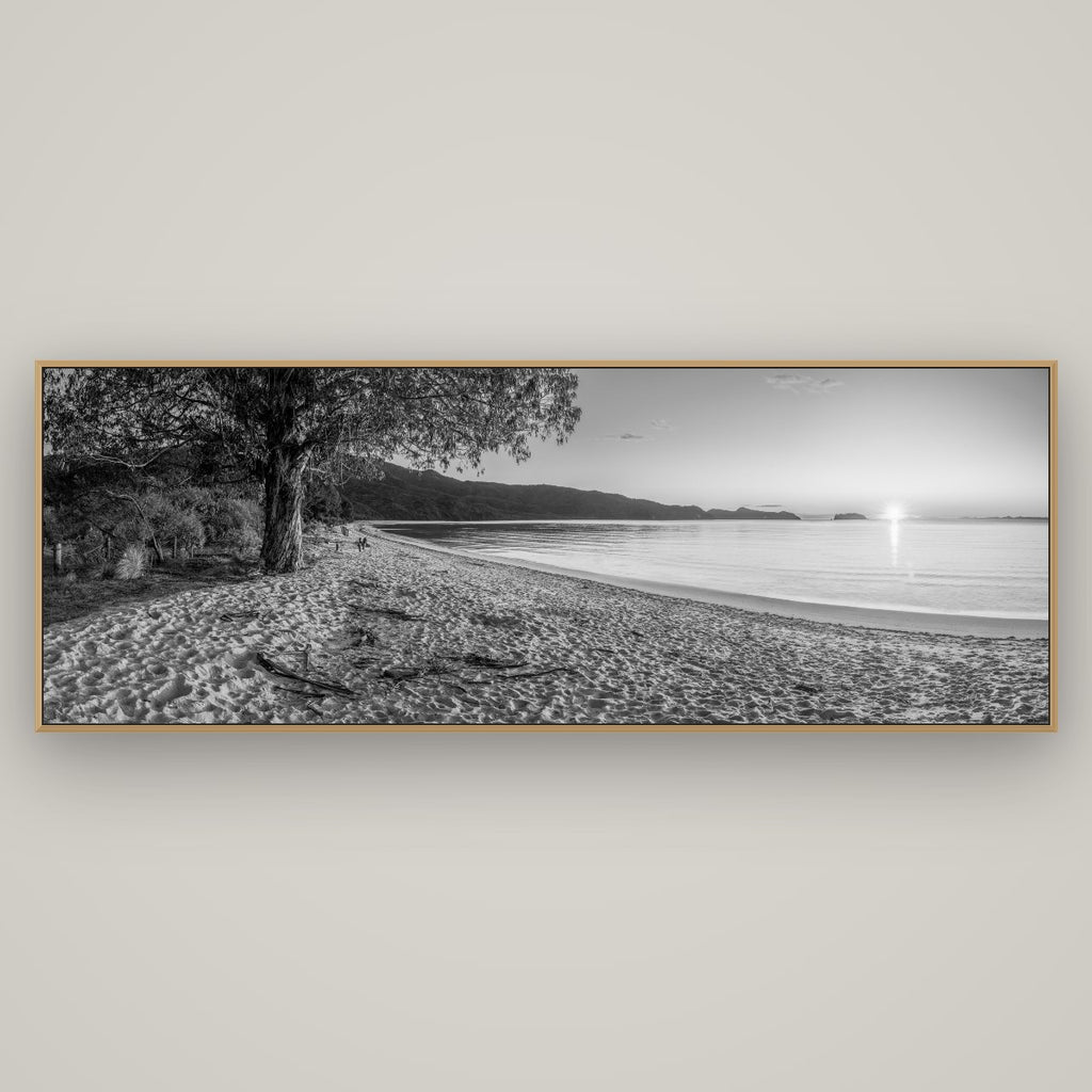 Gateway to Dawn, Abel Tasman, Basel Natural Oak, 198×70 cm. New Zealand fine art wall art by Stephen Milner.