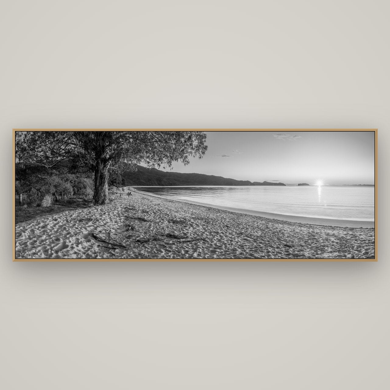 Gateway to Dawn, Abel Tasman, Basel Natural Oak, 198×70 cm. New Zealand fine art wall art by Stephen Milner.