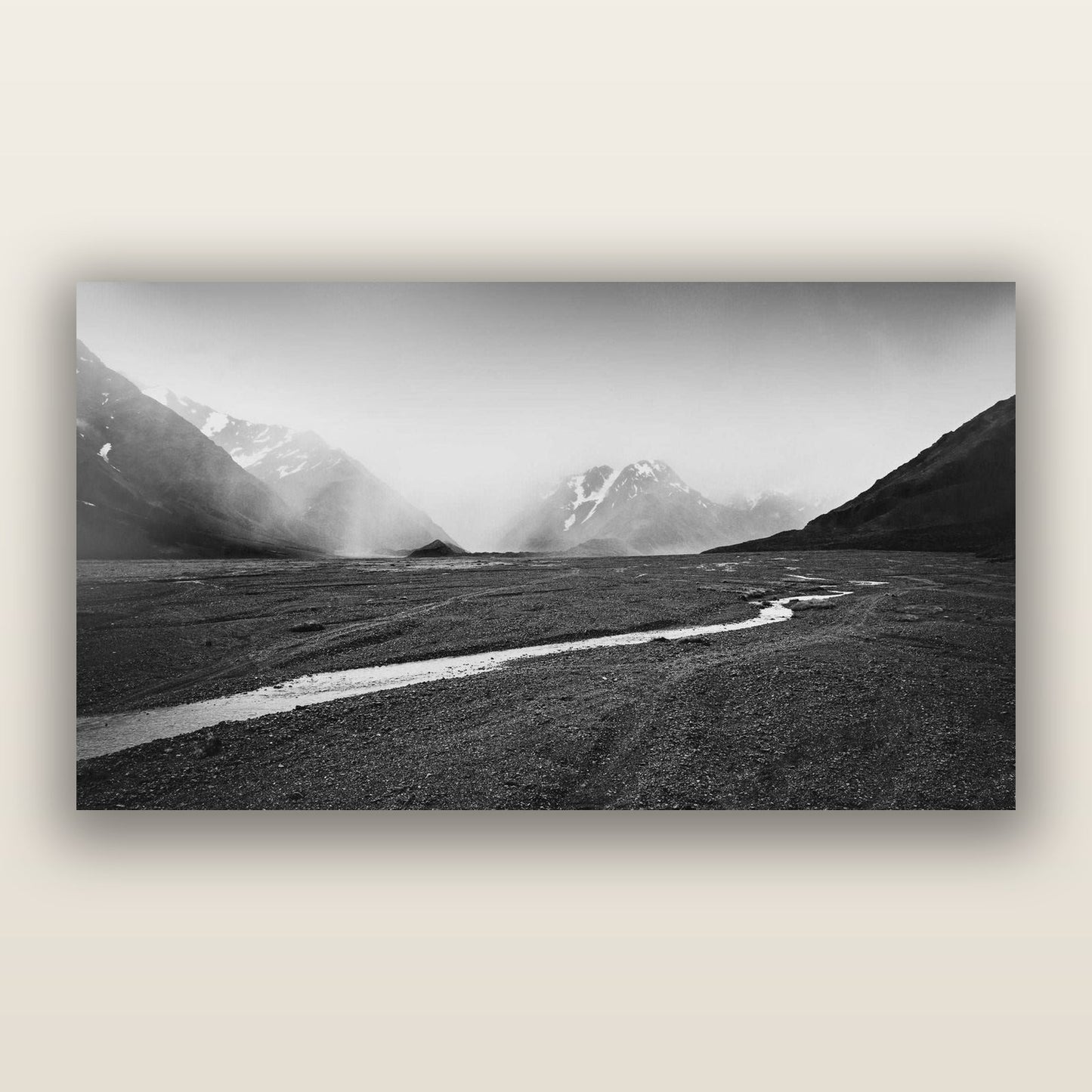 Godley's Storm, Mount Cook National Park — frameless acrylic glass print. New Zealand fine art landscape photography by Stephen Milner.
