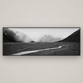 Godley's Storm, Mount Cook National Park — Basel Black, 198×70 cm. New Zealand fine art wall art by Stephen Milner.