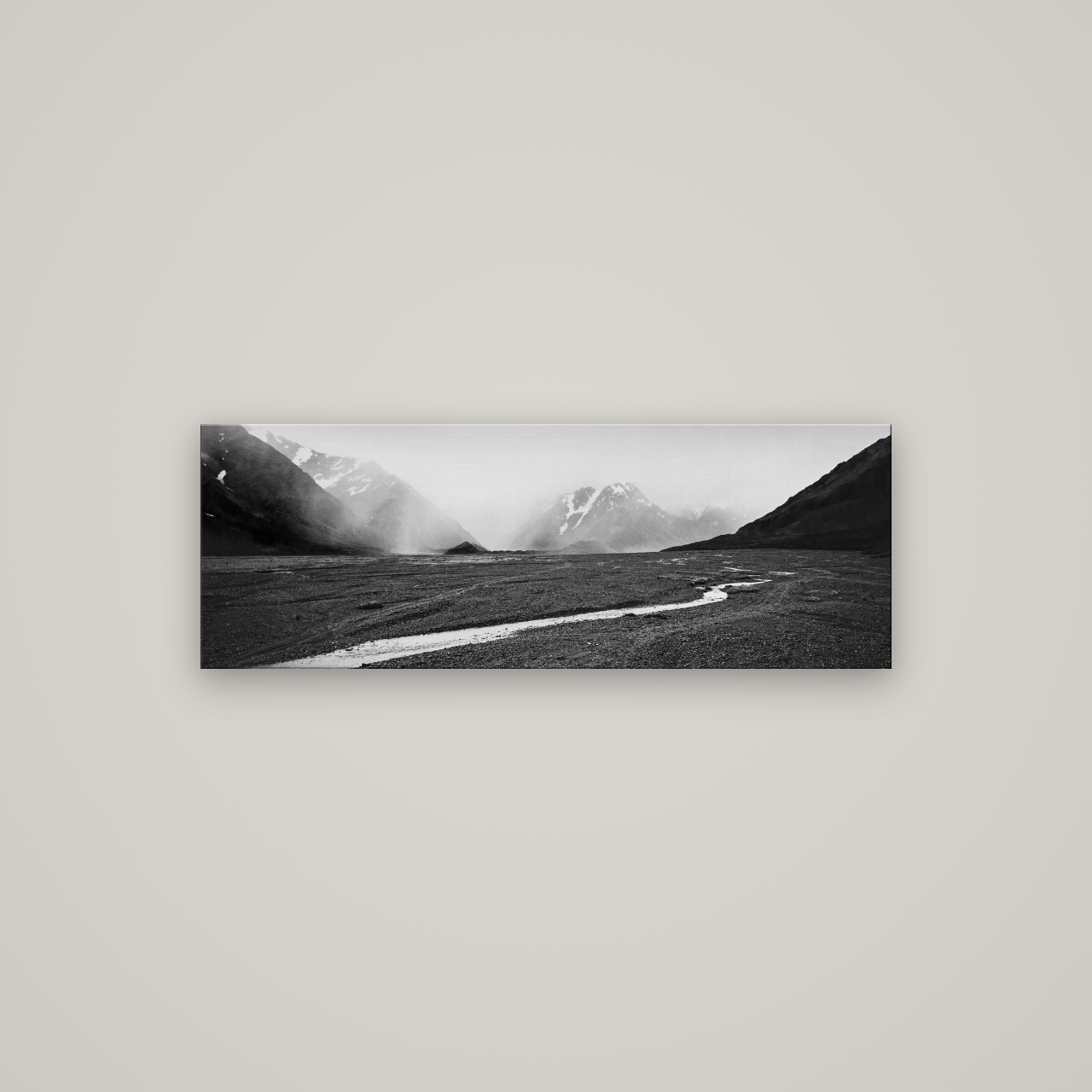 Godley's Storm, Mount Cook National Park — No frame, 113×40 cm. New Zealand fine art wall art by Stephen Milner.