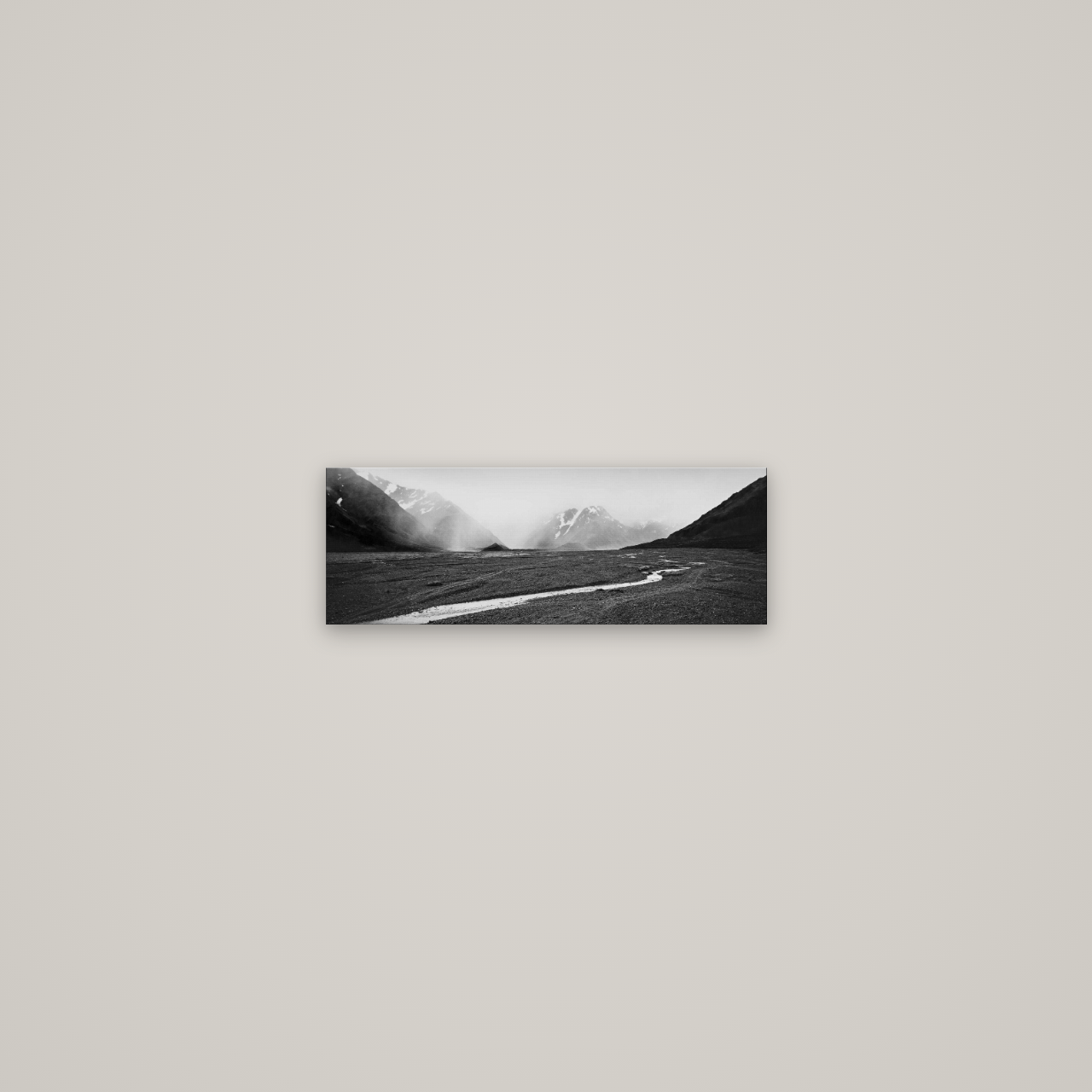 Godley's Storm, Mount Cook National Park — No frame, 45×16 cm. New Zealand fine art wall art by Stephen Milner.