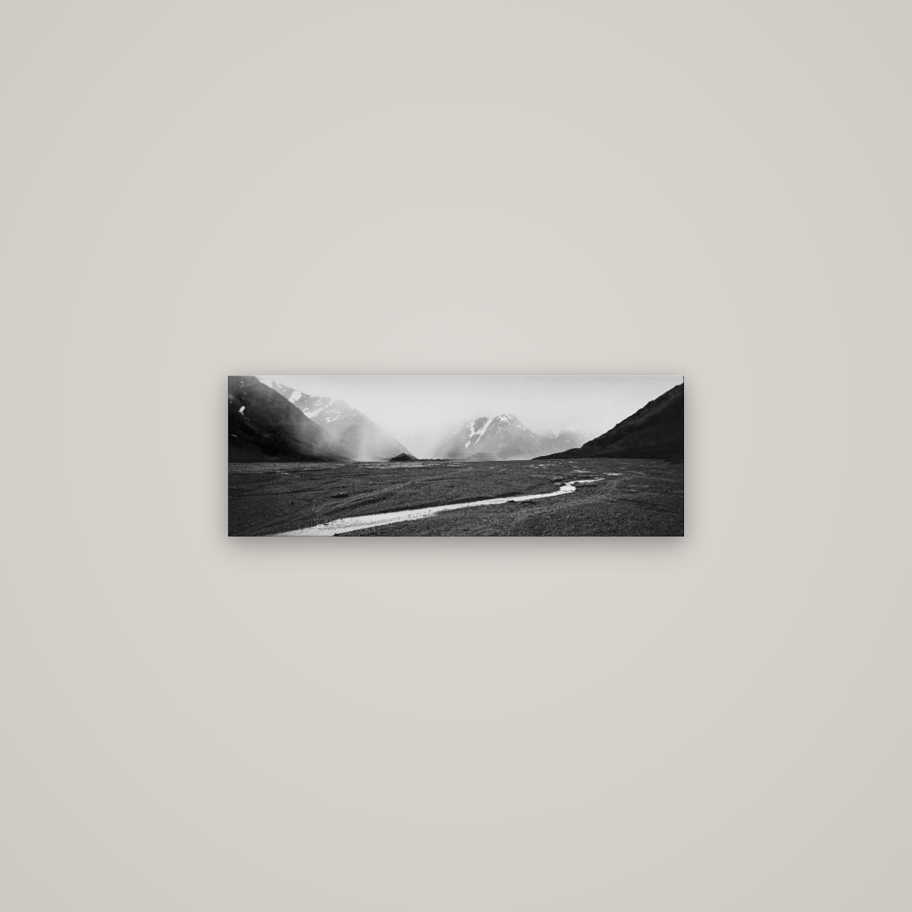 Godley's Storm, Mount Cook National Park — No frame, 68×24 cm. New Zealand fine art wall art by Stephen Milner.