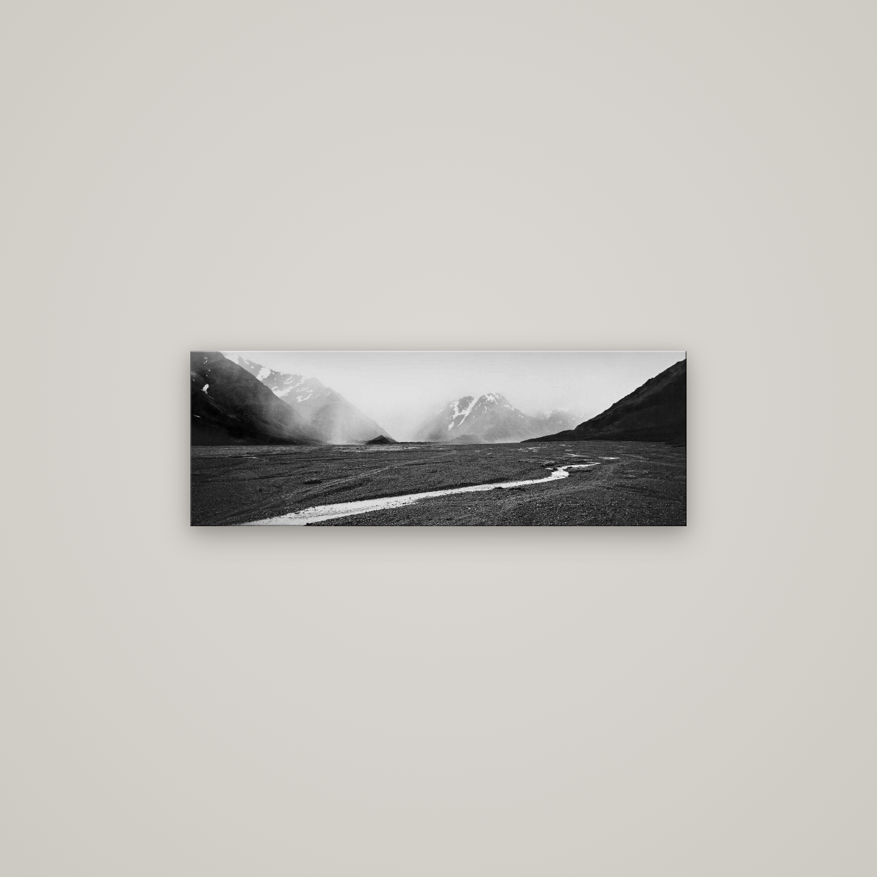 Godley's Storm, Mount Cook National Park — No frame, 85×30 cm. New Zealand fine art wall art by Stephen Milner.