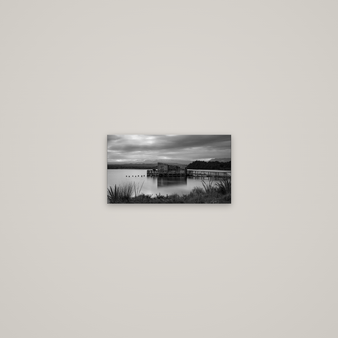 Guardian of the Lagoon, Ōkārito's Tranquil Embrace — No frame, 36×20 cm. New Zealand fine art wall art by Stephen Milner.