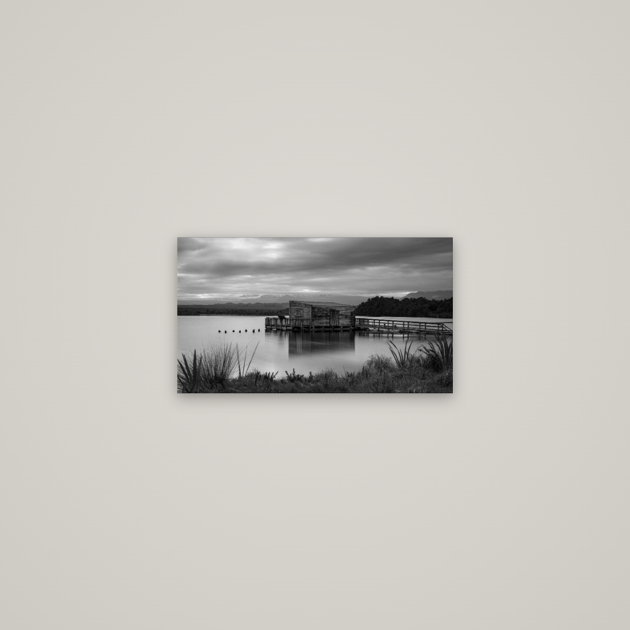 Guardian of the Lagoon, Ōkārito's Tranquil Embrace — No frame, 53×30 cm. New Zealand fine art wall art by Stephen Milner.