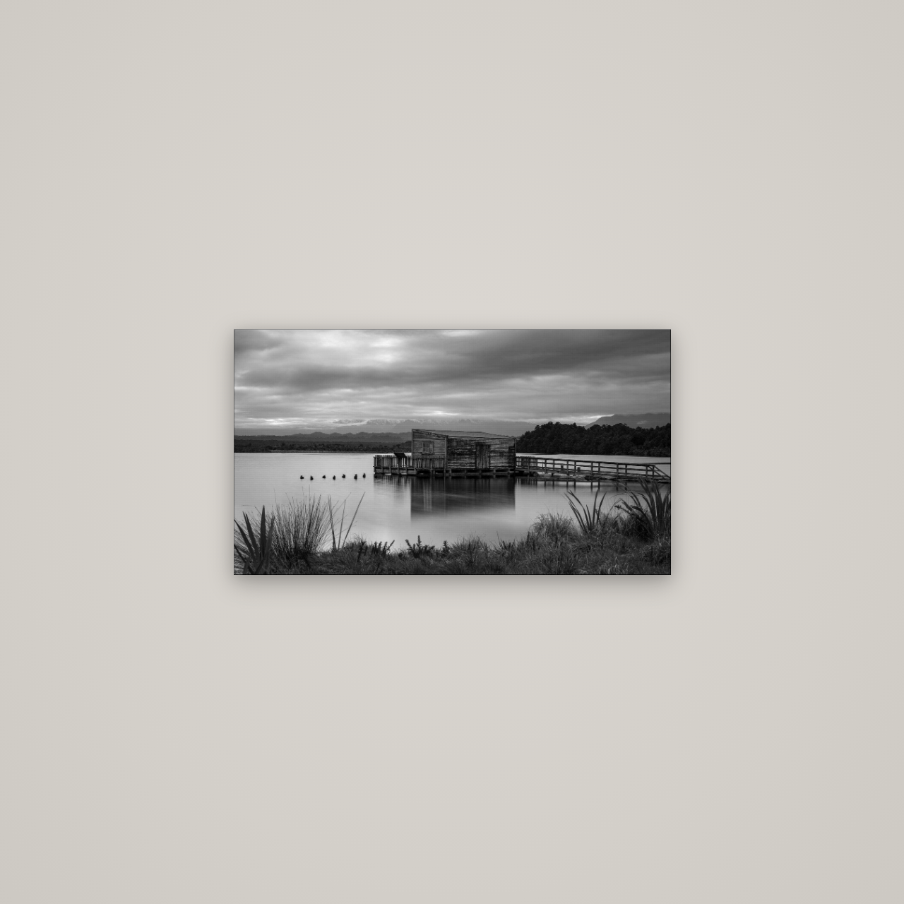 Guardian of the Lagoon, Ōkārito's Tranquil Embrace — No frame, 64×36 cm. New Zealand fine art wall art by Stephen Milner.