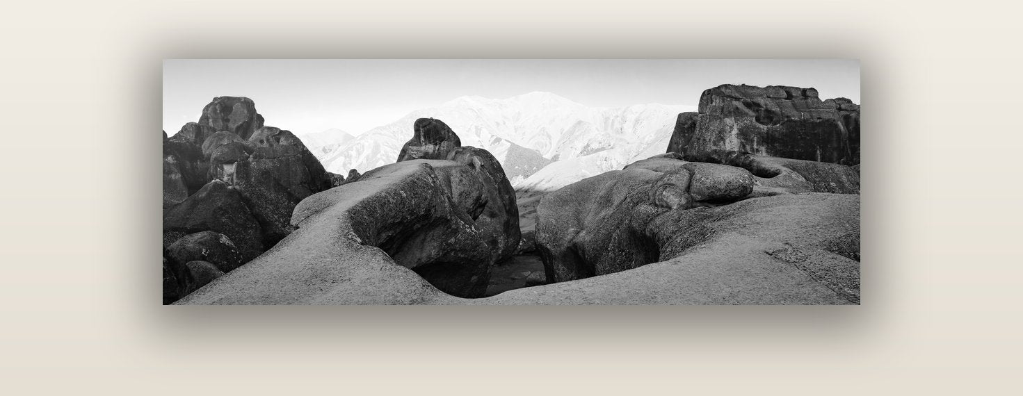 Guardians of Stone, Castle Hill — acrylic glass print, 122 × 41 cm. New Zealand fine art landscape wall art by Stephen Milner.