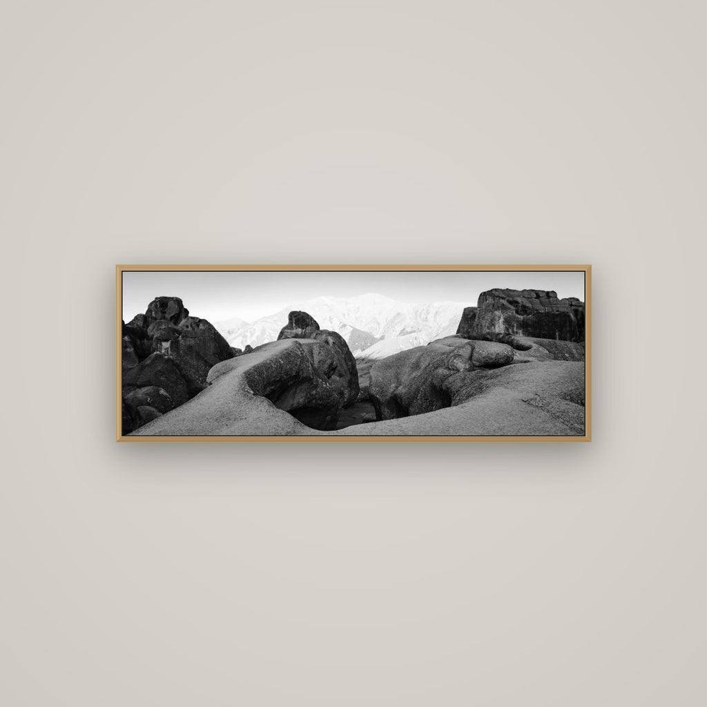 Guardians of Stone, Castle Hill, Basel Natural Oak, 113×40 cm. New Zealand fine art wall art by Stephen Milner.