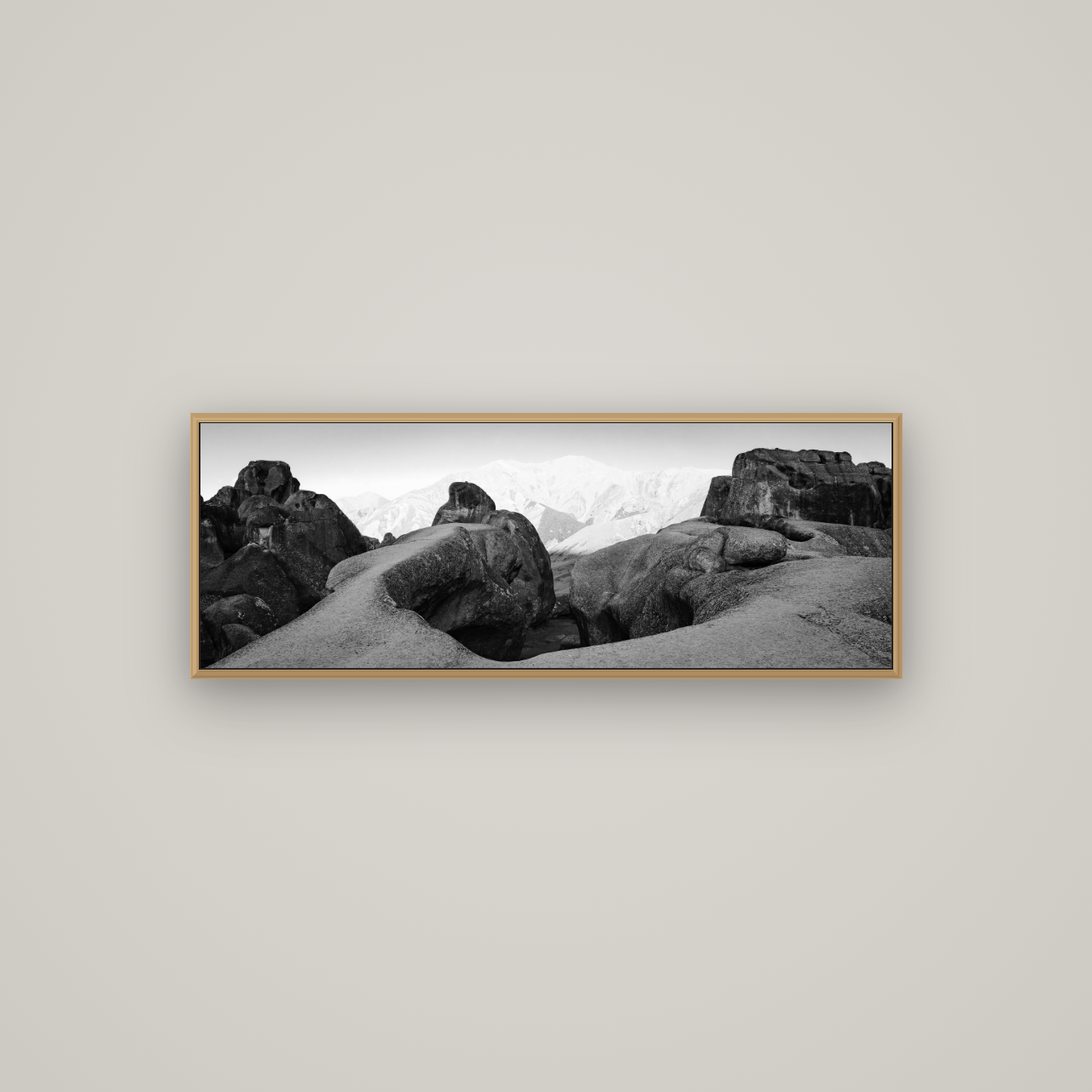 Guardians of Stone, Castle Hill, Basel Natural Oak, 113×40 cm. New Zealand fine art wall art by Stephen Milner.