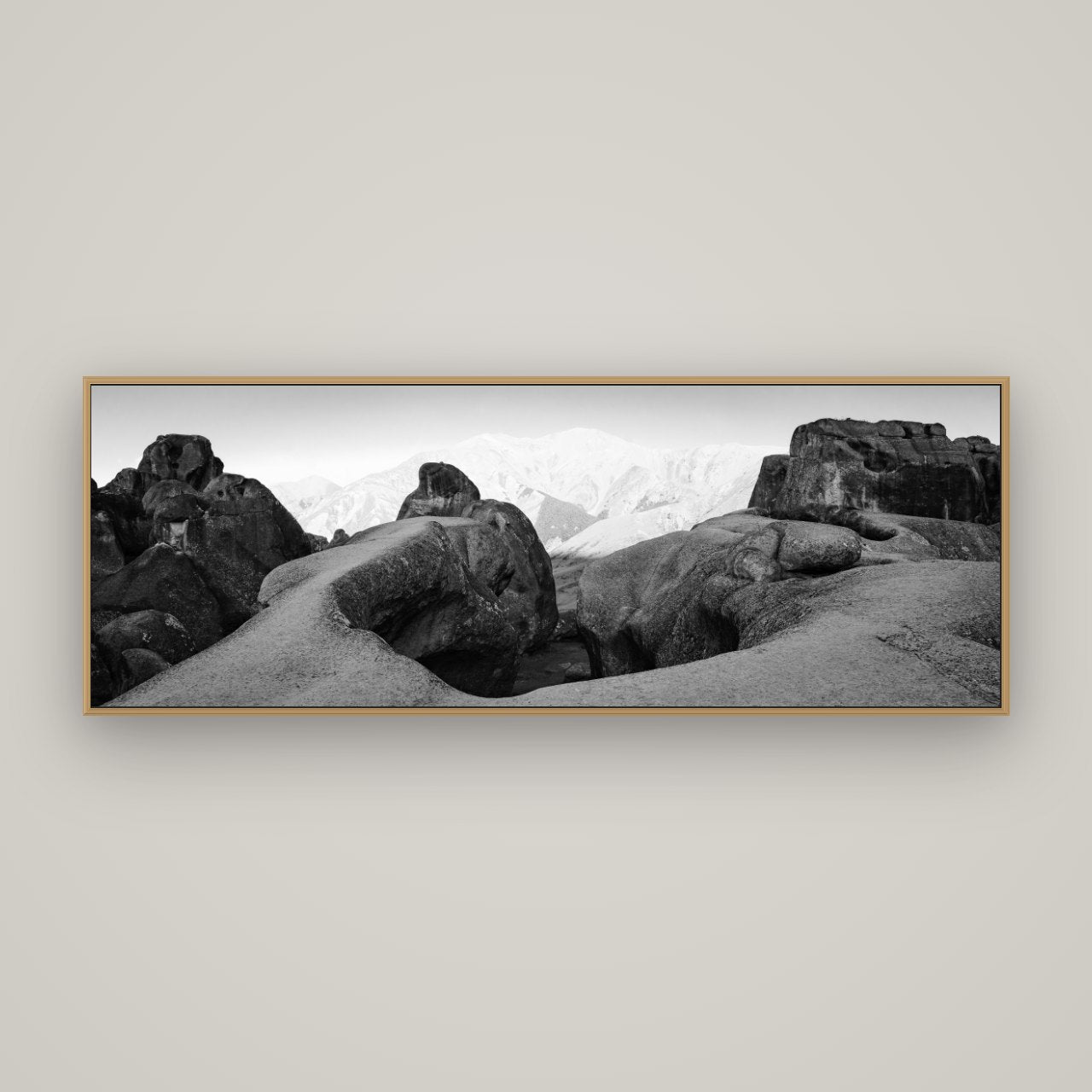 Guardians of Stone, Castle Hill, Basel Natural Oak, 170×60 cm. New Zealand fine art wall art by Stephen Milner.
