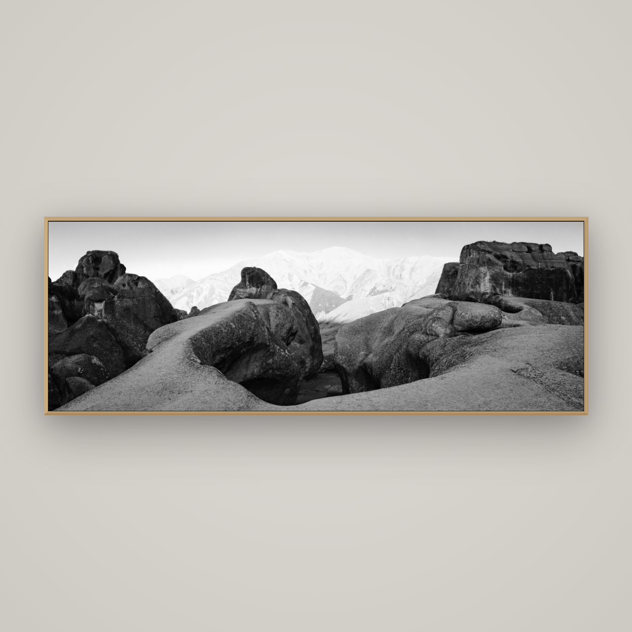 Guardians of Stone, Castle Hill, Basel Natural Oak, 198×70 cm. New Zealand fine art wall art by Stephen Milner.