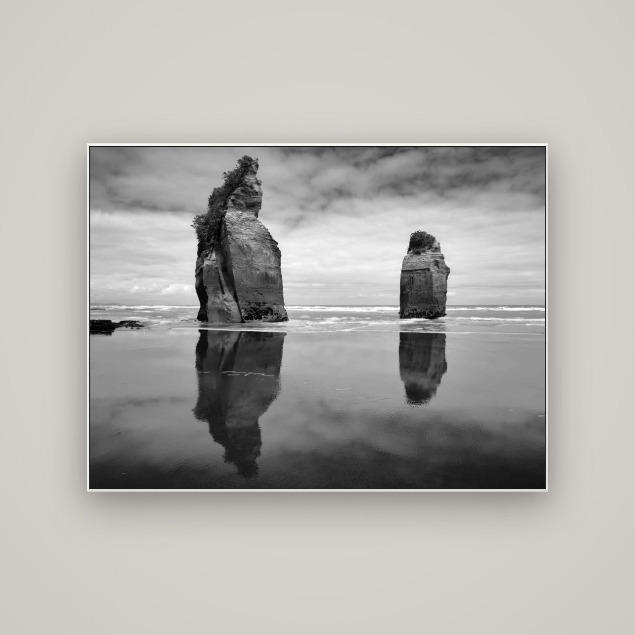 Guardians of the Ocean, Taranaki — ArtBox White, 133×100 cm. New Zealand fine art wall art by Stephen Milner.