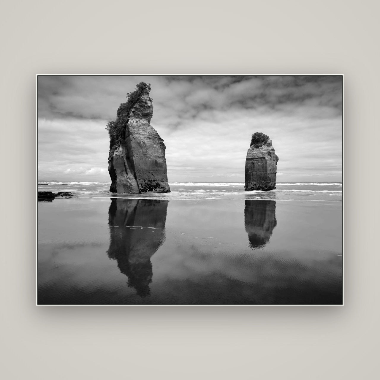 Guardians of the Ocean, Taranaki — ArtBox White, 160×120 cm. New Zealand fine art wall art by Stephen Milner.