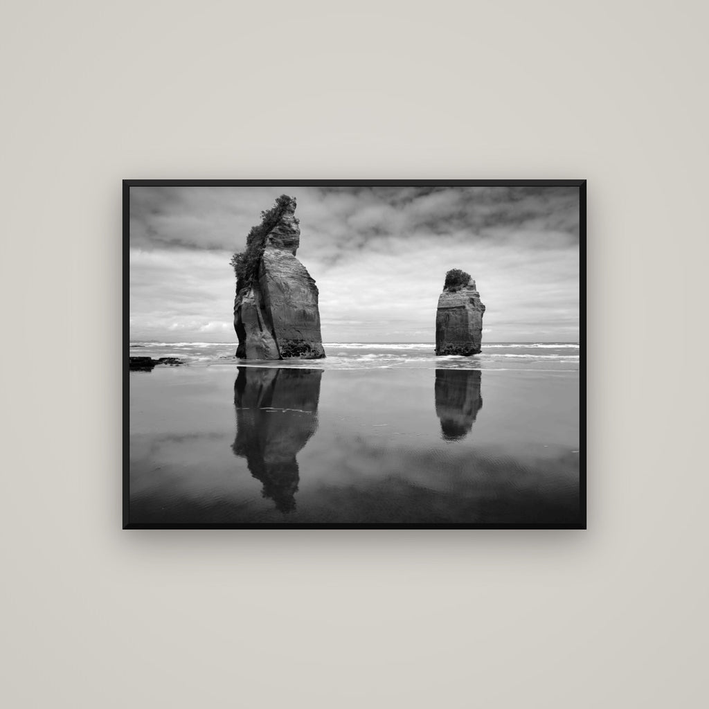 Guardians of the Ocean, Taranaki — Basel Black Matte, 107×80 cm. New Zealand fine art wall art by Stephen Milner.