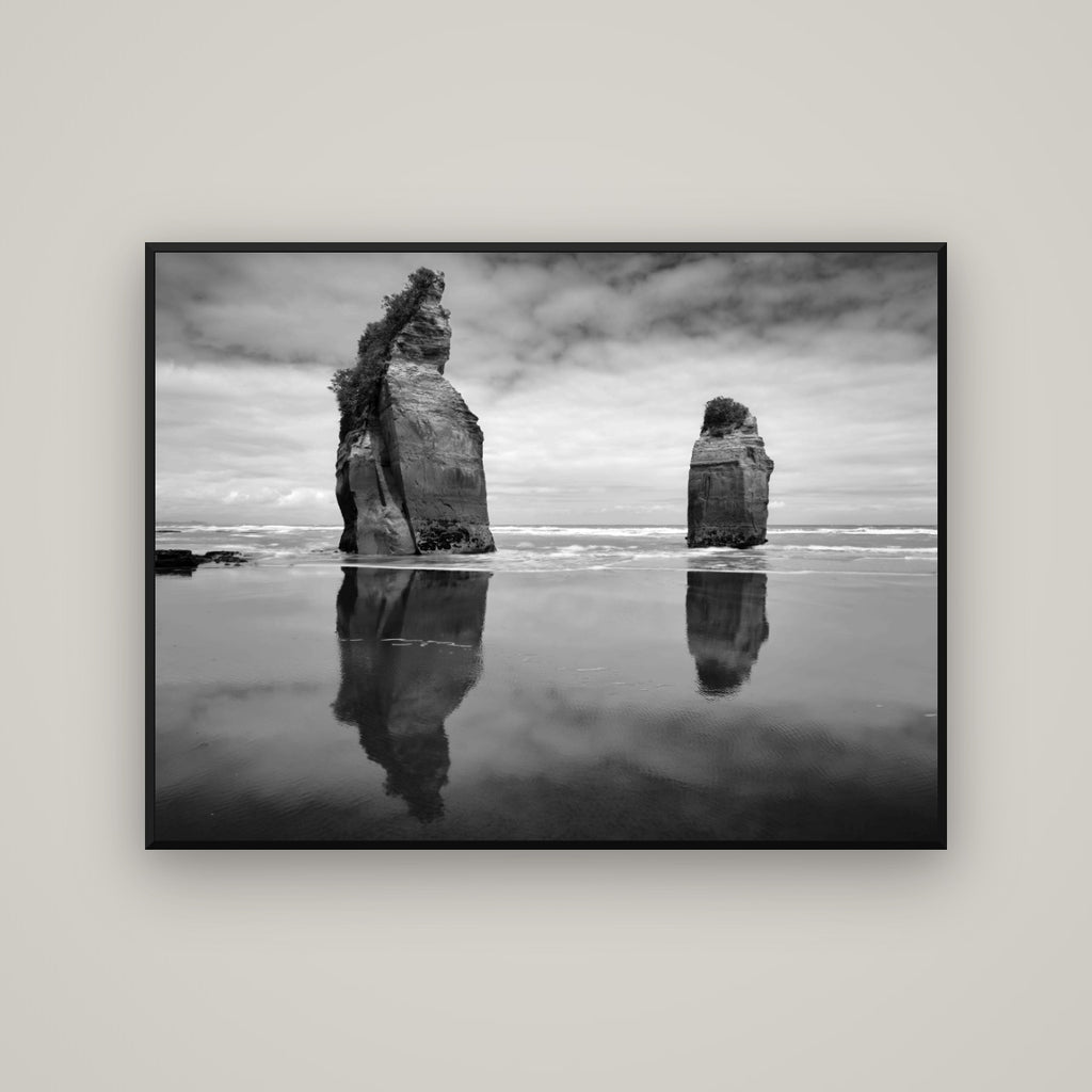 Guardians of the Ocean, Taranaki — Basel Black Matte, 133×100 cm. New Zealand fine art wall art by Stephen Milner.