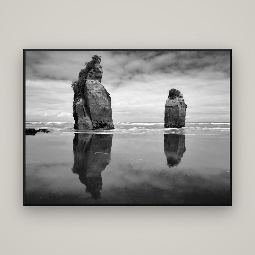 Guardians of the Ocean, Taranaki — Basel Black Matte, 160×120 cm. New Zealand fine art wall art by Stephen Milner.