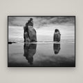 Guardians of the Ocean, Taranaki — Basel Black, 160×120 cm. New Zealand fine art wall art by Stephen Milner.