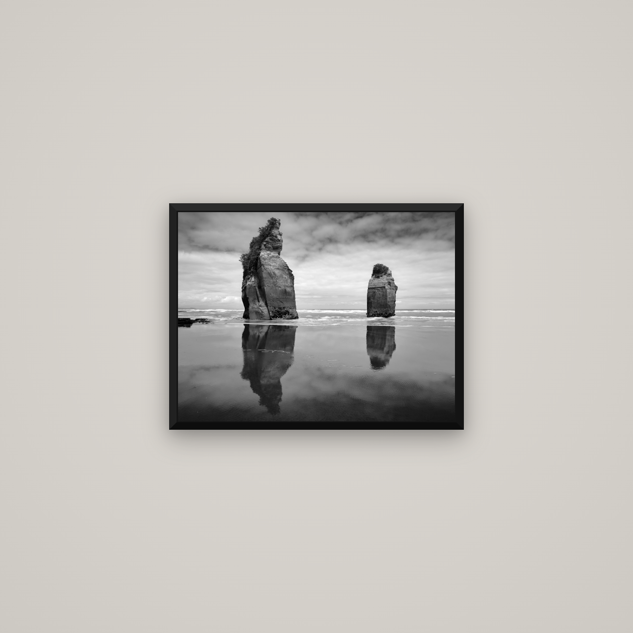 Guardians of the Ocean, Taranaki — Basel Black Matte, 53×40 cm. New Zealand fine art wall art by Stephen Milner.