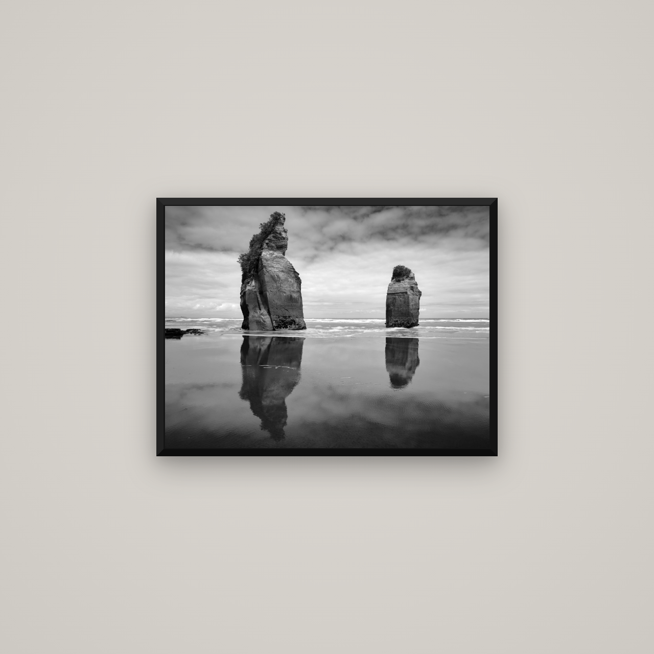 Guardians of the Ocean, Taranaki — Basel Black Matte, 67×50 cm. New Zealand fine art wall art by Stephen Milner.