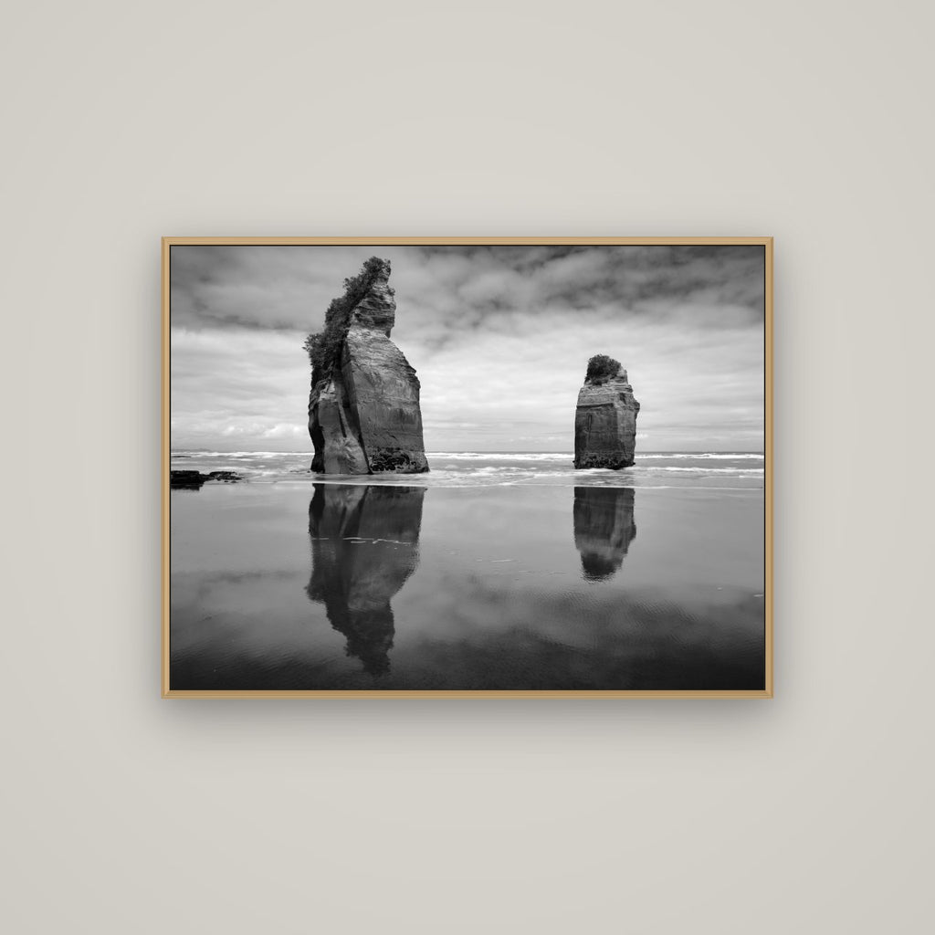 Guardians of the Ocean, Taranaki, Basel Natural Oak, 107×80 cm. New Zealand fine art photograph under matte acrylic glass.