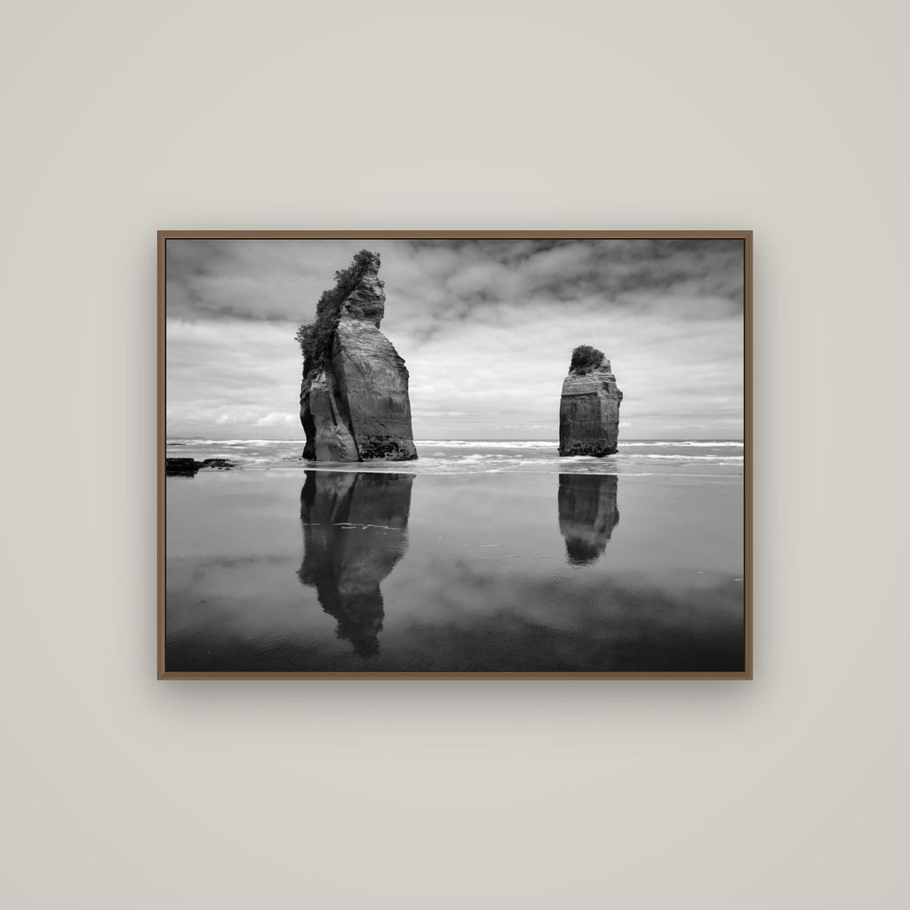 Guardians of the Ocean, Taranaki, Basel Walnut, 107×80 cm. New Zealand fine art photograph under matte acrylic glass.