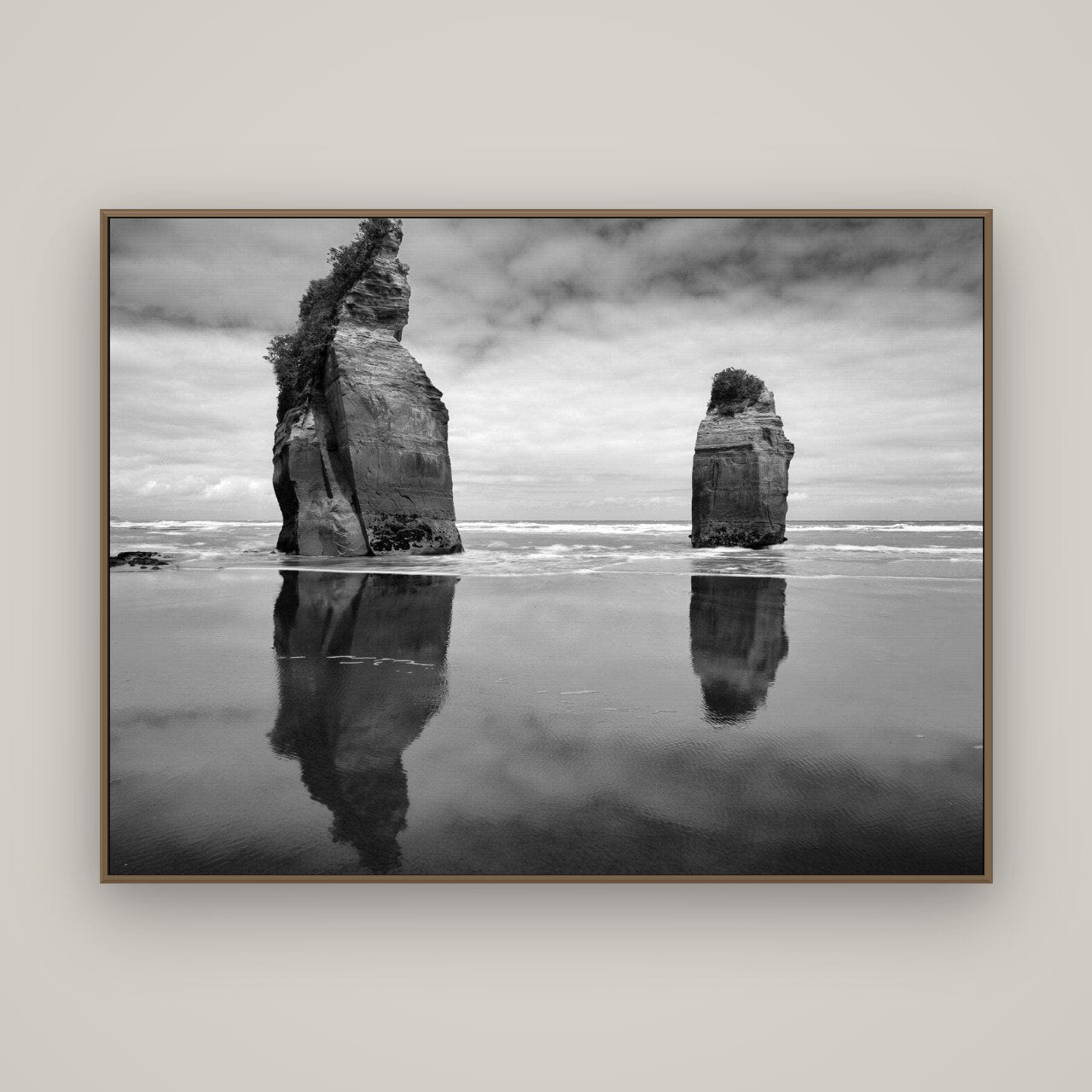 Guardians of the Ocean, Taranaki, Basel Walnut, 160×120 cm. New Zealand fine art wall art by Stephen Milner.