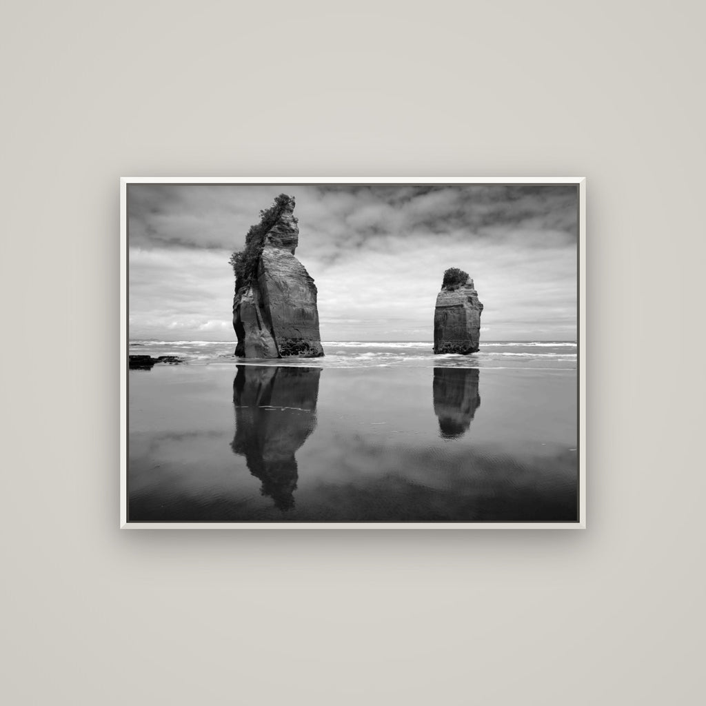Guardians of the Ocean, Taranaki — Basel White, 107×80 cm. New Zealand fine art wall art by Stephen Milner.