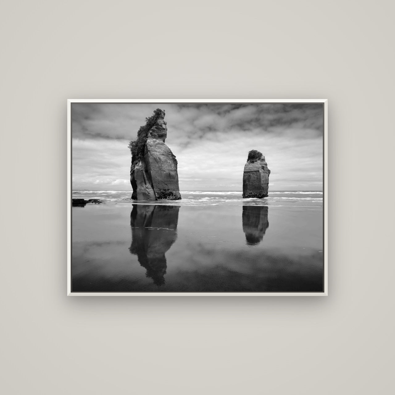 Guardians of the Ocean, Taranaki — Basel White, 107×80 cm. New Zealand fine art wall art by Stephen Milner.