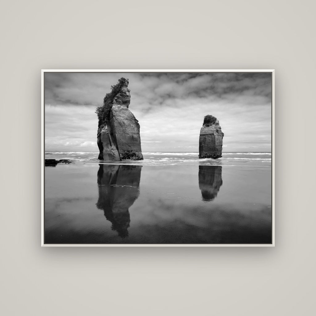 Guardians of the Ocean, Taranaki — Basel White, 133×100 cm. New Zealand fine art wall art by Stephen Milner.