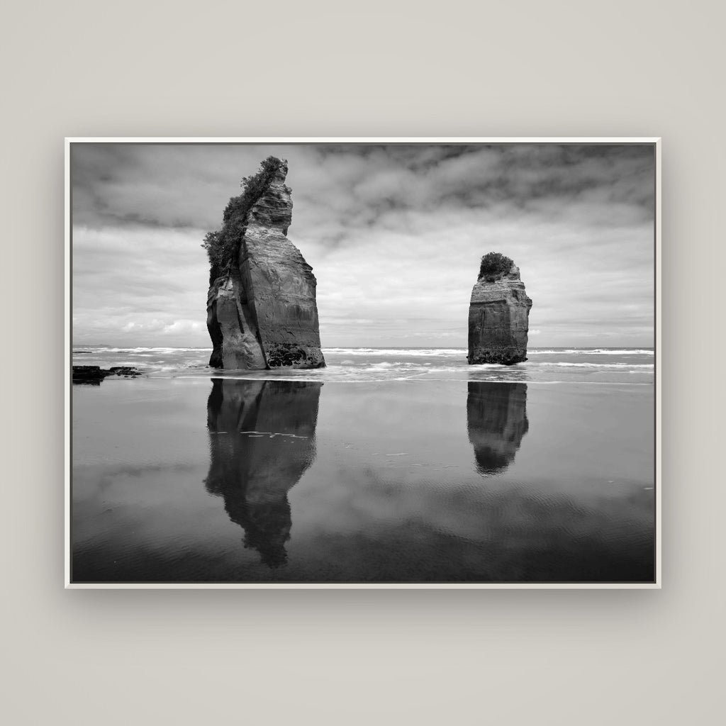Guardians of the Ocean, Taranaki — Basel White, 160×120 cm. New Zealand fine art wall art by Stephen Milner.