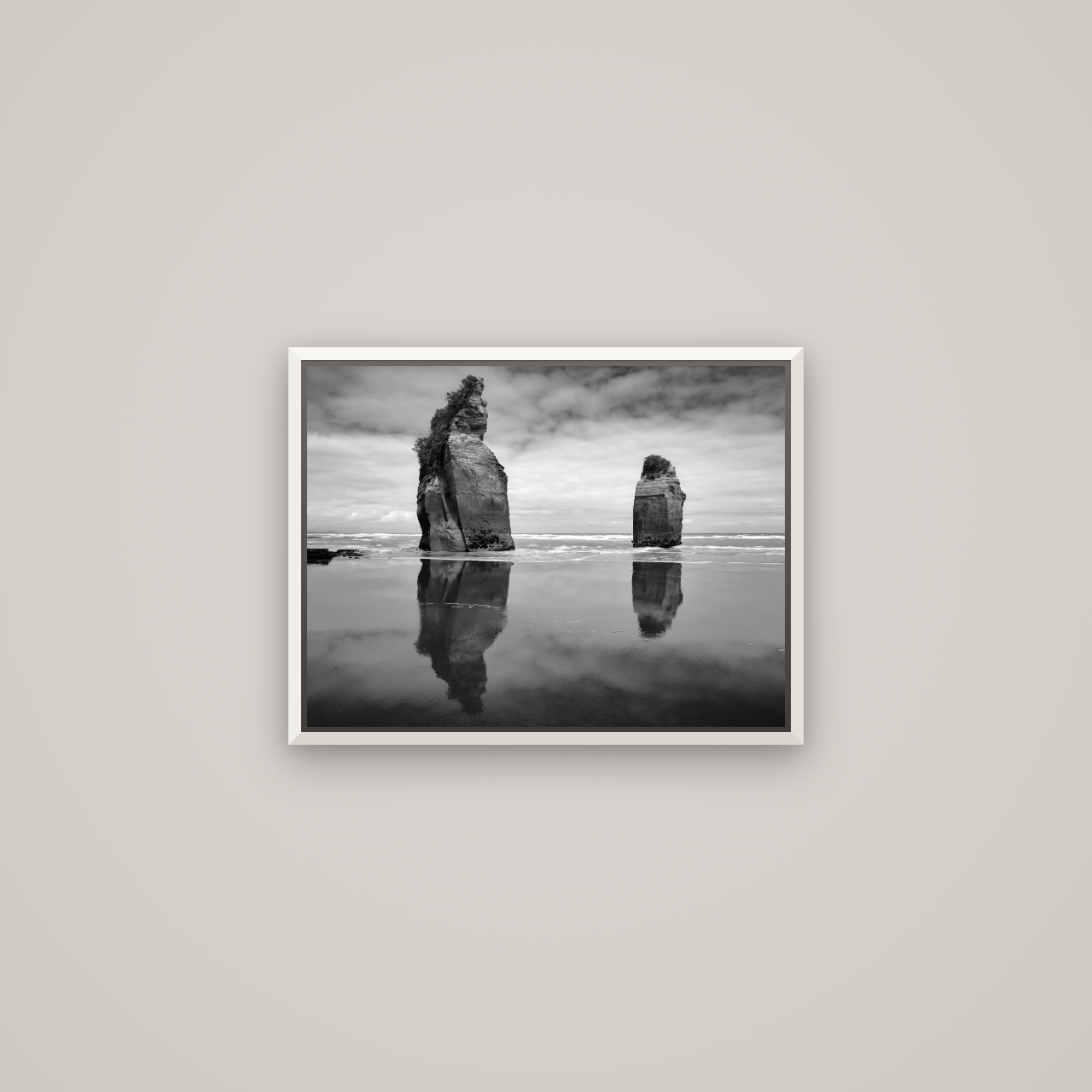 Guardians of the Ocean, Taranaki — Basel White, 53×40 cm. New Zealand fine art wall art by Stephen Milner.