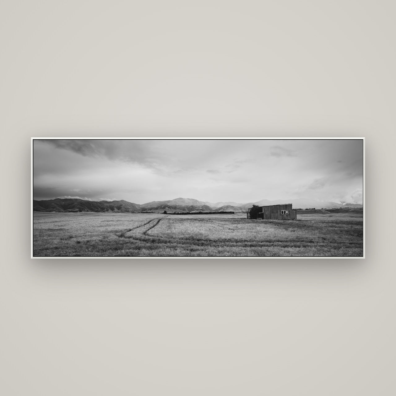 Harvest Light, Canterbury — ArtBox White, 170×60 cm. New Zealand fine art wall art by Stephen Milner.