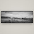 Harvest Light, Canterbury — Basel Black Matte, 198×70 cm. New Zealand fine art wall art by Stephen Milner.