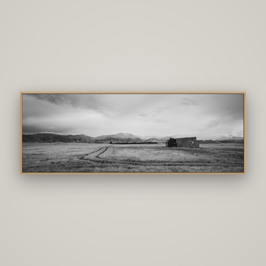 Harvest Light, Canterbury, Basel Natural Oak, 170×60 cm. New Zealand fine art wall art by Stephen Milner.