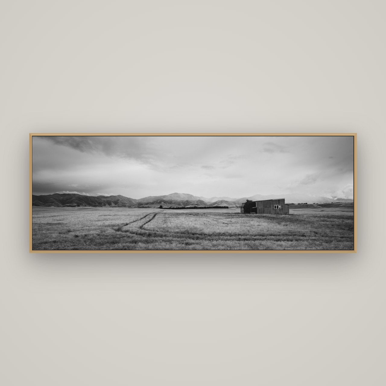 Harvest Light, Canterbury, Basel Natural Oak, 170×60 cm. New Zealand fine art wall art by Stephen Milner.