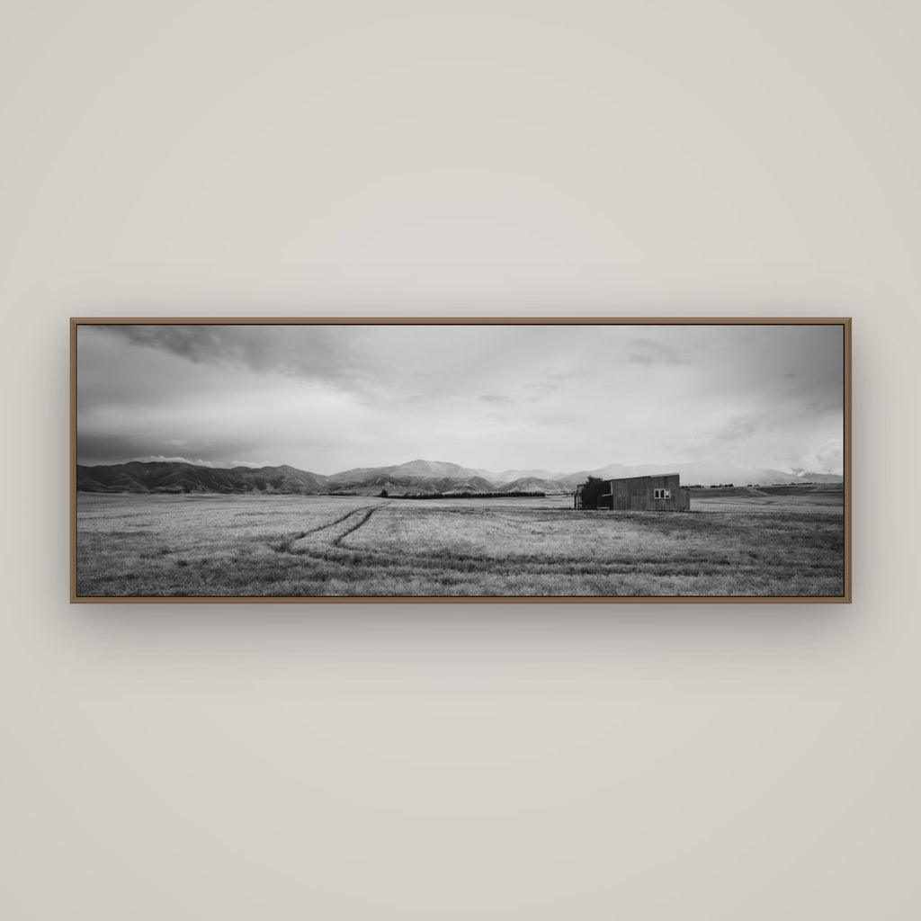 Harvest Light, Canterbury, Basel Walnut, 170×60 cm. New Zealand fine art wall art by Stephen Milner.