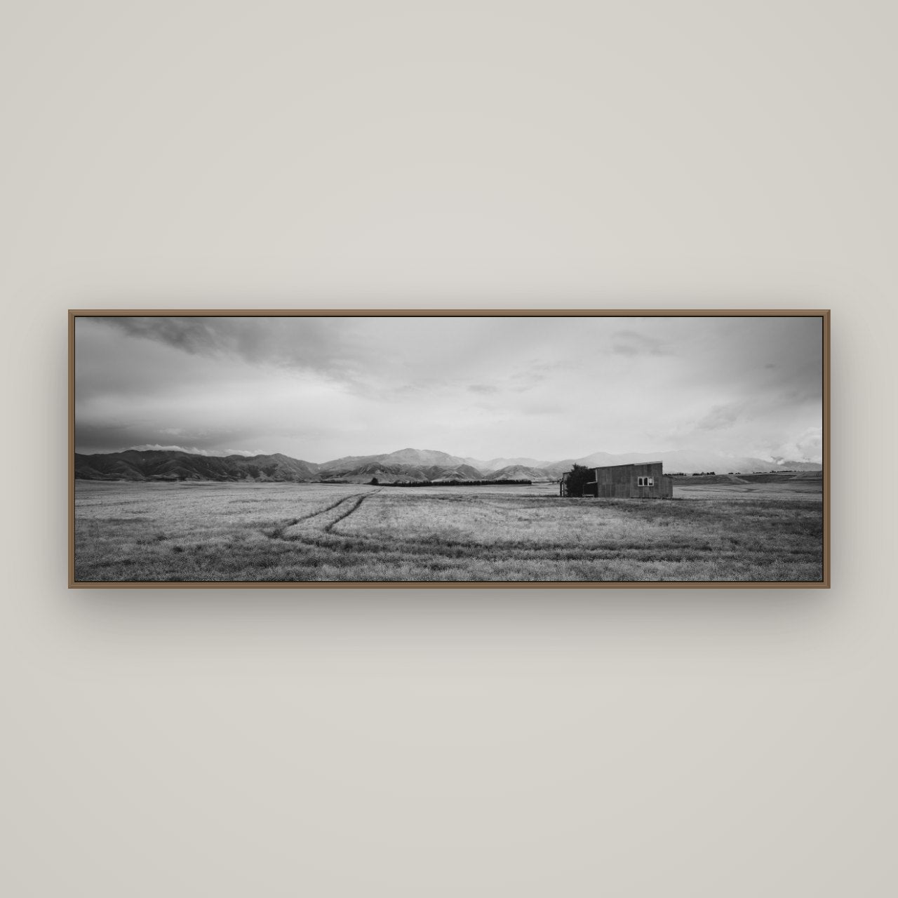 Harvest Light, Canterbury, Basel Walnut, 170×60 cm. New Zealand fine art wall art by Stephen Milner.