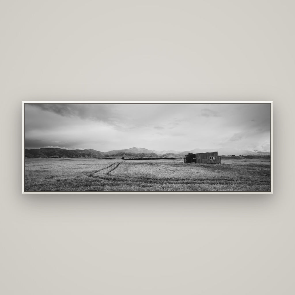 Harvest Light, Canterbury — Basel White, 170×60 cm. New Zealand fine art wall art by Stephen Milner.