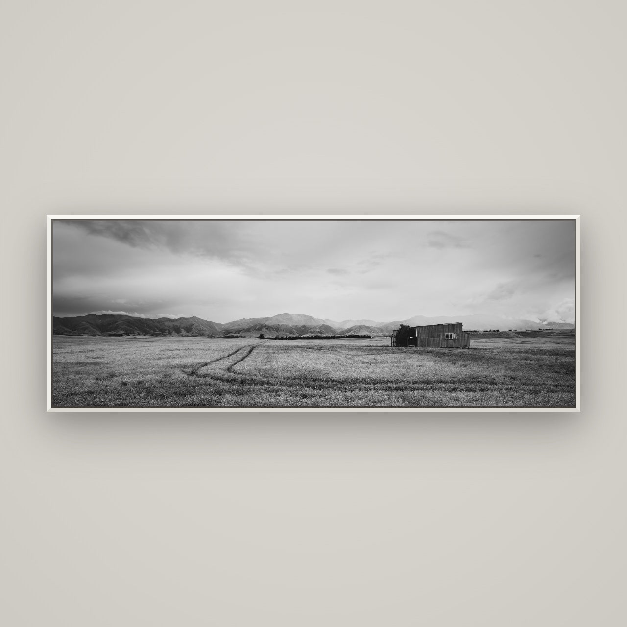 Harvest Light, Canterbury — Basel White, 170×60 cm. New Zealand fine art wall art by Stephen Milner.